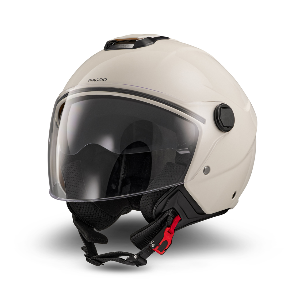 Piaggio Demi Jet UL01 Open-Face Helmet, Glossy White