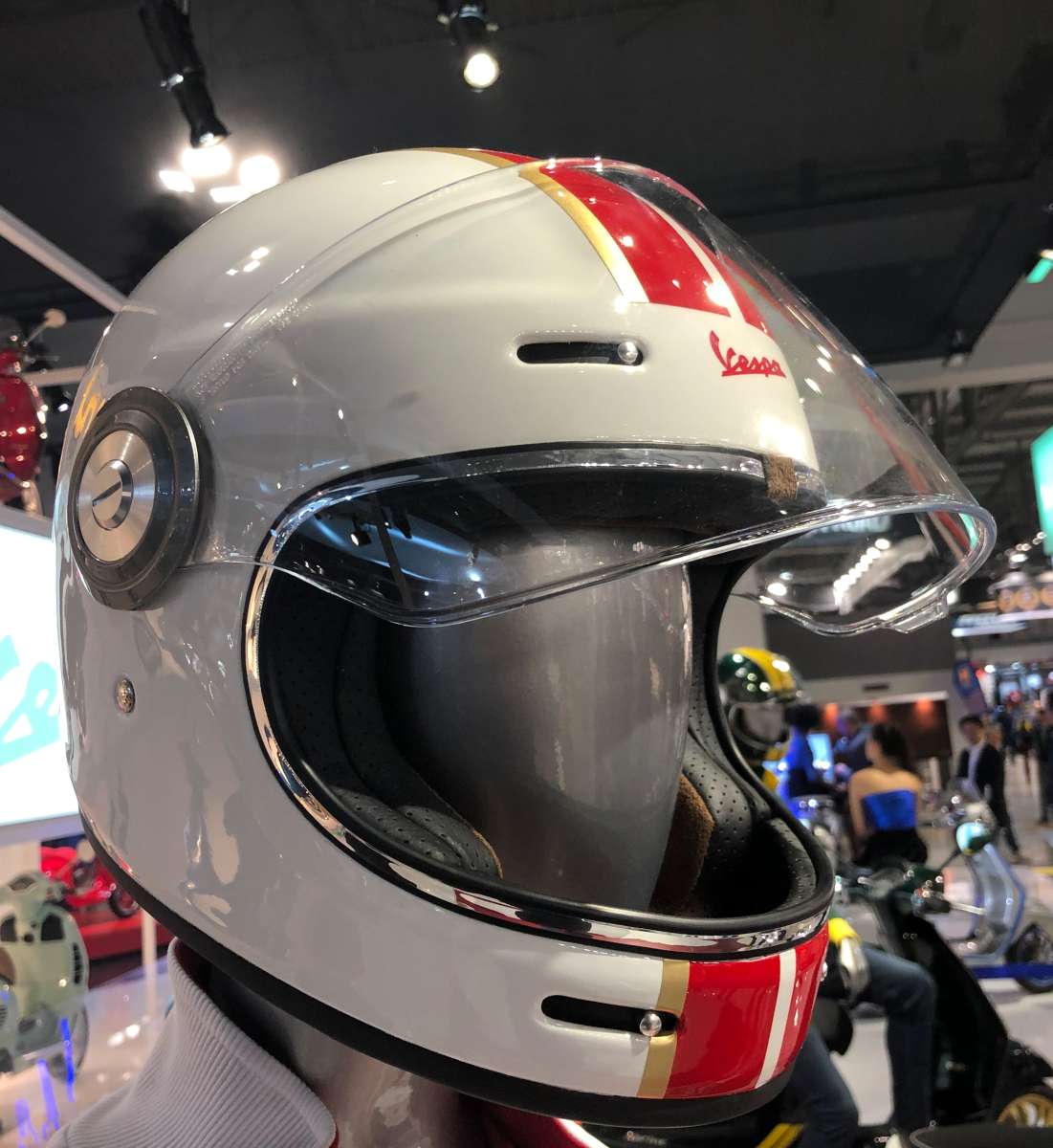 Vespa full face helmet Racing Sixties 60s red / white